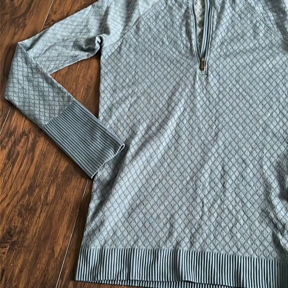 LULULEMON Rest Less 1/2 Zip Pullover Slate Blue size 6 GUC - Picture 4 of 10